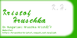 kristof hruschka business card